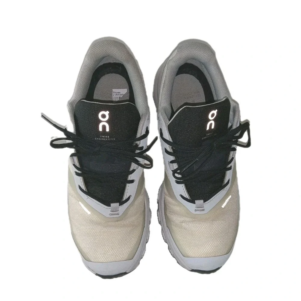 Once We Were Warriors Cream and Black Athletic Shoes